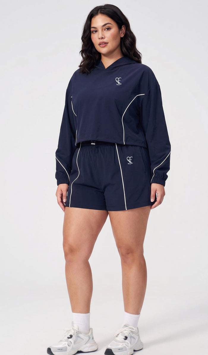 Saint Love Strip Shorts Set Blauw — tweede weergave