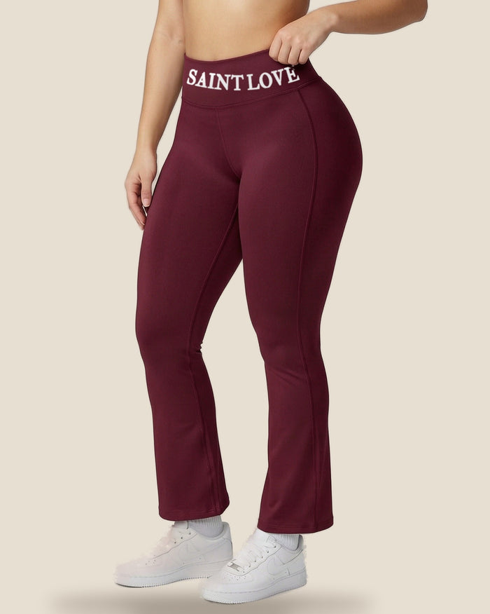 Saint Love Atleet Flarebroek SLA-103 (flarebroek) in bordeaux, voorkant