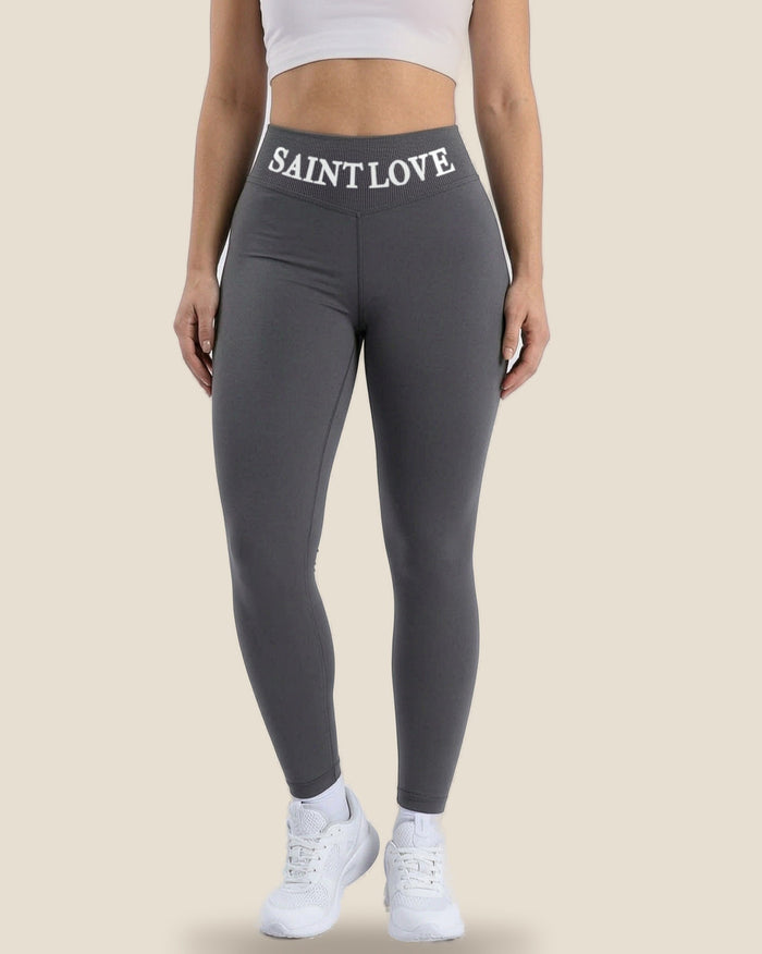 Saint Love Atleet Legging SLA-102 (legging) in antraciet, voorkant